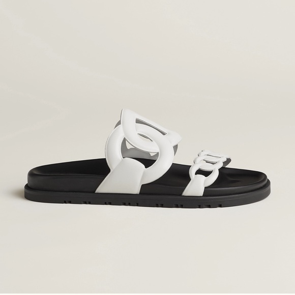 Hermes “Extra” Sandal - Black and White, 41 - Picture 3 of 7